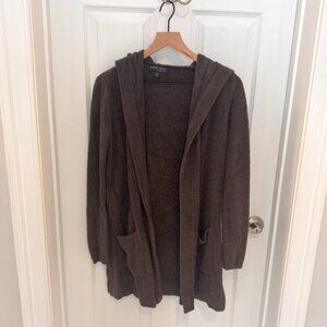 Barefoot Dreams® Cozychic Lite® Coastal Hooded Cardigan - XS/S in Brown